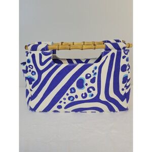 Lilibridge Bamboo Clutch, Zebra Cat Blue‎